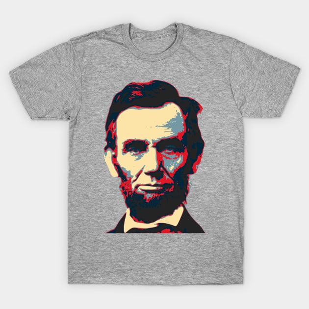 Abraham Lincoln Hope Style Pop Art T-Shirt by Nerd_art